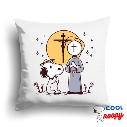 Awesome Snoopy Christian Square Pillow 1