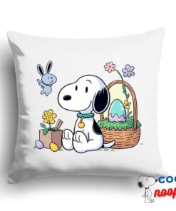 Awesome Snoopy Easter Square Pillow 1
