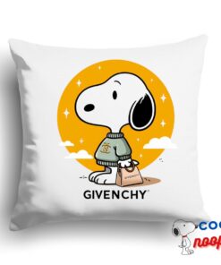 Awesome Snoopy Givenchy Logo Square Pillow 1