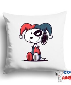 Awesome Snoopy Harley Quinn Square Pillow 1