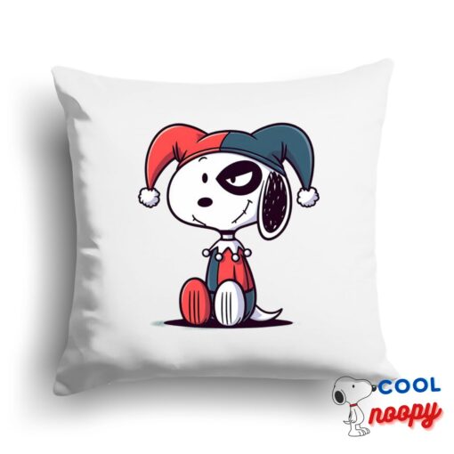 Awesome Snoopy Harley Quinn Square Pillow 1
