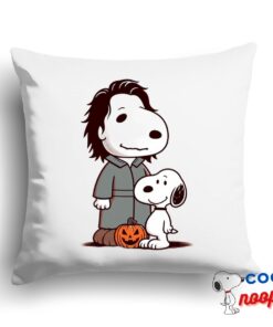 Awesome Snoopy Michael Myers Square Pillow 1
