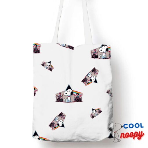 Awesome Snoopy Pink Floyd Rock Band Tote Bag 1