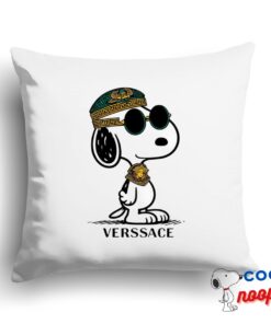 Awesome Snoopy Versace Logo Square Pillow 1