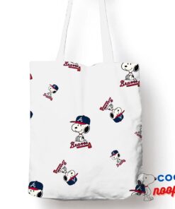 Beautiful Snoopy Atlanta Braves Logo Tote Bag 1