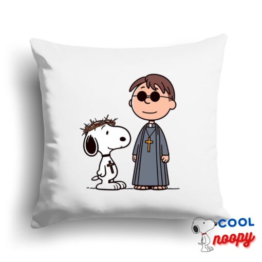 Beautiful Snoopy Christian Square Pillow 1