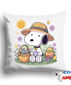 Beautiful Snoopy Easter Square Pillow 1