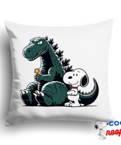 Beautiful Snoopy Godzilla Square Pillow 1