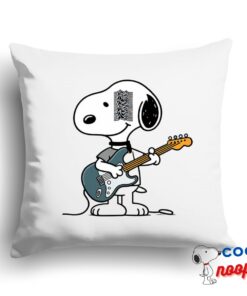 Beautiful Snoopy Joy Division Rock Band Square Pillow 1