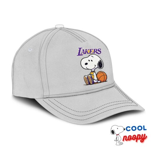 Beautiful Snoopy Los Angeles Lakers Logo Hat 2