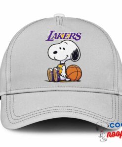 Beautiful Snoopy Los Angeles Lakers Logo Hat 3