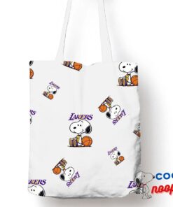 Beautiful Snoopy Los Angeles Lakers Logo Tote Bag 1