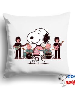 Beautiful Snoopy Pink Floyd Rock Band Square Pillow 1