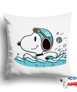 Beautiful Snoopy Swim Square Pillow 1
