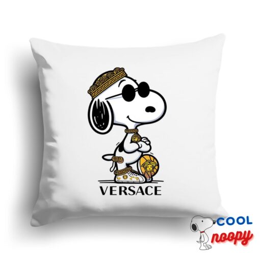 Beautiful Snoopy Versace Logo Square Pillow 1