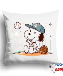 Best Snoopy Baseball Square Pillow 1