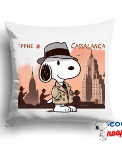 Best Snoopy Casablanca Movie Square Pillow 1