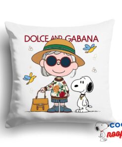 Best Snoopy Dolce And Gabbana Square Pillow 1