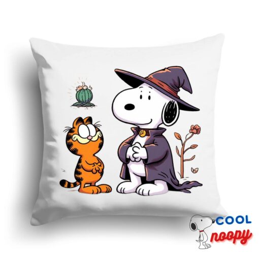 Best Snoopy Garfield Square Pillow 1