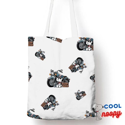 Best Snoopy Harley Davidson Tote Bag 1