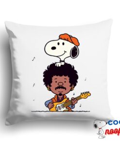 Best Snoopy Jimi Hendrix Square Pillow 1
