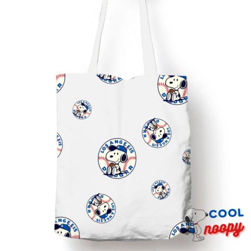 Best Snoopy Los Angeles Dodger Logo Tote Bag 1