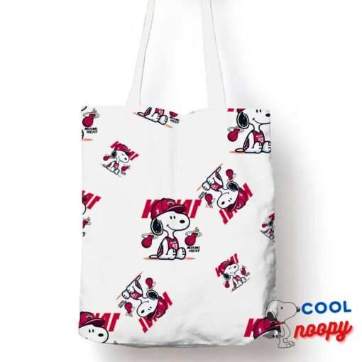 Best Snoopy Miami Heat Logo Tote Bag 1
