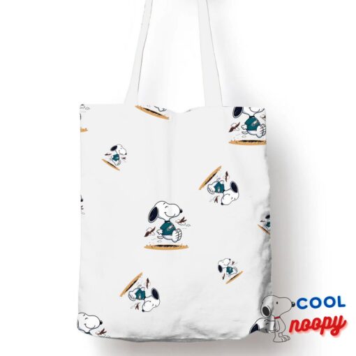 Best Snoopy Philadelphia Eagles Logo Tote Bag 1