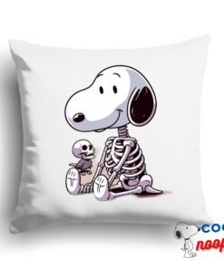 Best Snoopy Skull Square Pillow 1