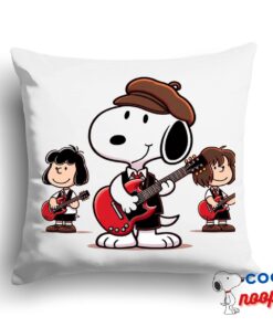 Best Selling Snoopy Acdc Rock Band Square Pillow 1