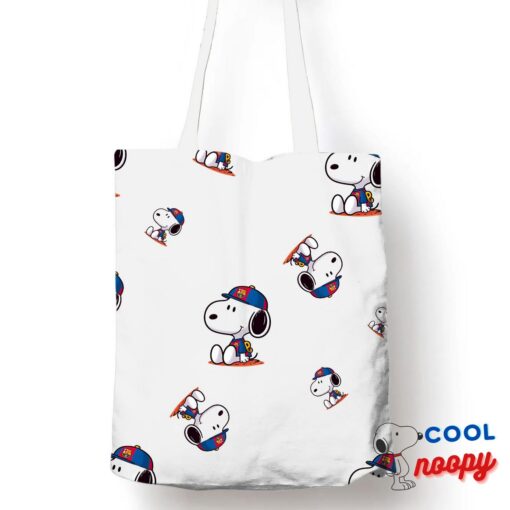Best Selling Snoopy Barcelona Logo Tote Bag 1
