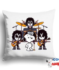 Best Selling Snoopy Kiss Rock Band Square Pillow 1