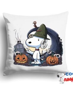 Best Selling Snoopy Nightmare Before Christmas Movie Square Pillow 1