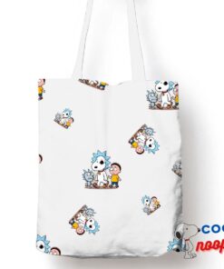 Best Selling Snoopy Rick And Morty Tote Bag 1