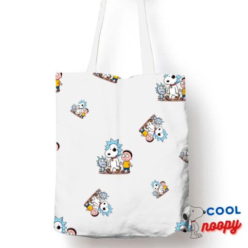 Best Selling Snoopy Rick And Morty Tote Bag 1