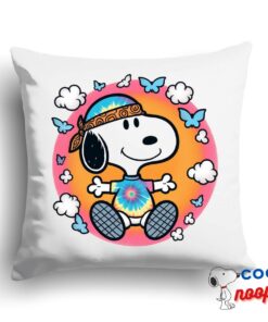 Best Selling Snoopy Tie Dye Square Pillow 1