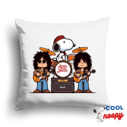 Bountiful Snoopy Aerosmith Rock Band Square Pillow 1