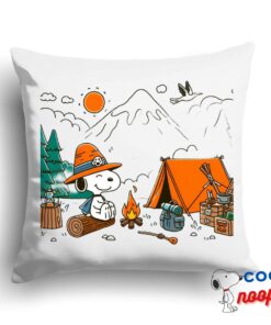 Bountiful Snoopy Camping Square Pillow 1