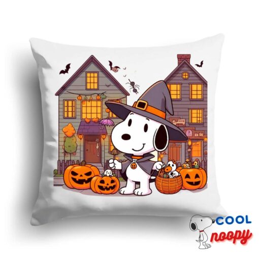 Bountiful Snoopy Halloween Square Pillow 1