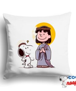 Bountiful Snoopy Jesus Square Pillow 1