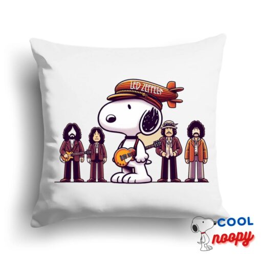 Bountiful Snoopy Led Zeppelin Square Pillow 1