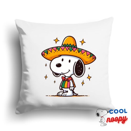 Bountiful Snoopy Mexican Square Pillow 1