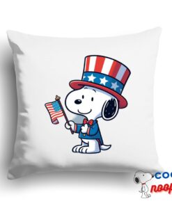 Bountiful Snoopy Patriotic Square Pillow 1