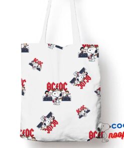 Brilliant Snoopy Acdc Rock Band Tote Bag 1