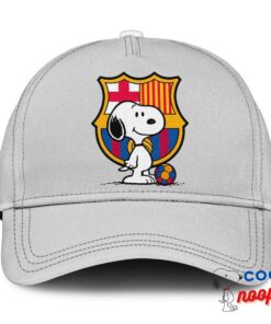 Brilliant Snoopy Barcelona Logo Hat 3