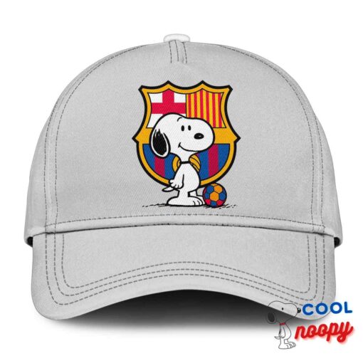 Brilliant Snoopy Barcelona Logo Hat 3