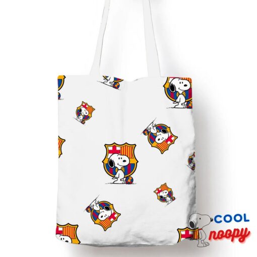 Brilliant Snoopy Barcelona Logo Tote Bag 1