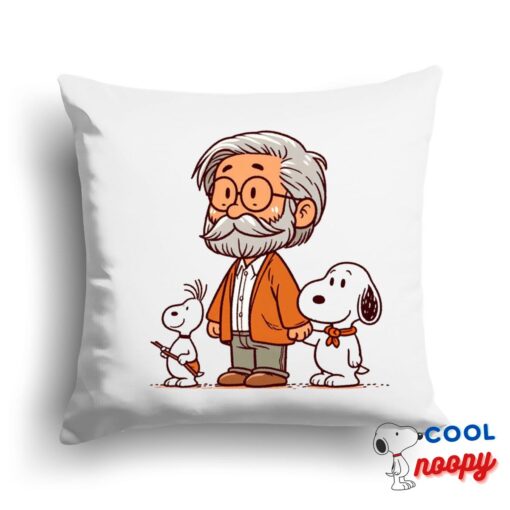 Brilliant Snoopy Dad Square Pillow 1