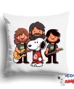 Brilliant Snoopy Foo Fighters Rock Band Square Pillow 1