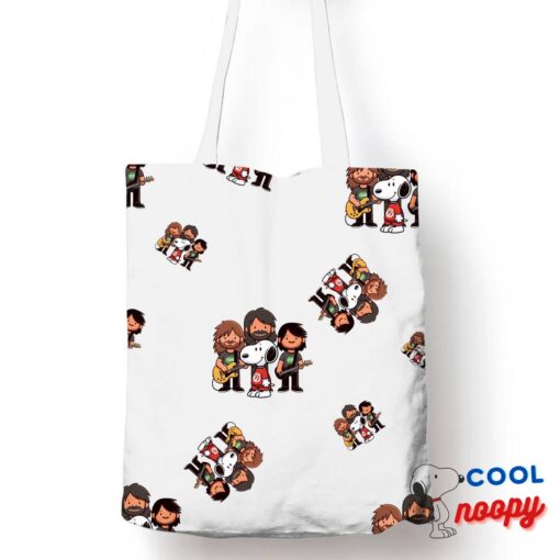 Brilliant Snoopy Foo Fighters Rock Band Tote Bag 1